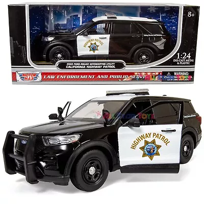 2022 FORD POLICE INTERCEPTOR UTILITY CA Highway Patrol CHP 1/24 MOTORMAX 76991 • $20.99