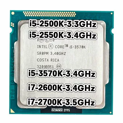 Intel Core I5-2500K I5-2550K I5-3570K I7-2600K I7-2700K LGA 1155 CPU Processor • £59.65
