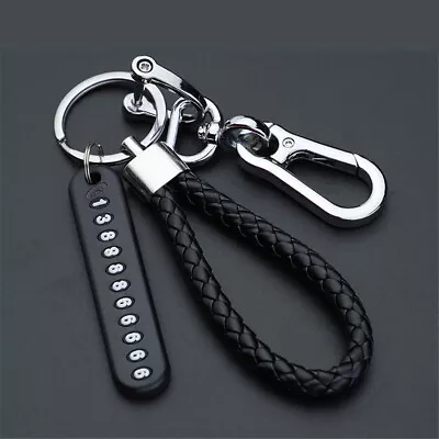 £3.74 • Buy Anti-lost Phone Number Plate Pendant Car Keychain Key Ring Keyring Accessories