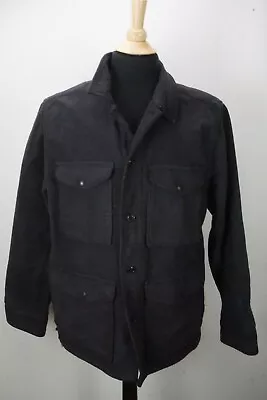 Filson Vintage Wash Moleskin Work Coat Navy Blue Mens Cotton Jacket Sz M • $179.99