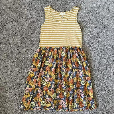 Matilda Jane Adventure Begins Summer Sunset Mixed Media Dress Large Sleeveless • $14