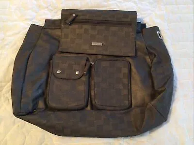 Miche Laurie Bag Purse Shell Gray Geometric Womens 14.5x12 Beautiful Preowned • $19.99