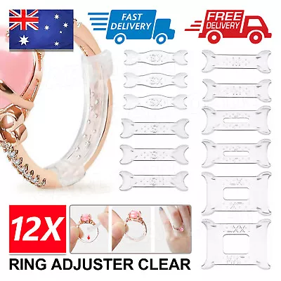 12pcs Invisible Tightener Ring Size Reducer Resizing Adjuster Pad Jewellery Tool • $3.75