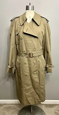 Vintage Sassoon Women’s Khaki Trench Coat Size 12/14 • $26.99