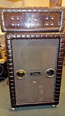 Kustom Vintage 100 Watt Bass Amplifier Model K 200B 1 And 2 X 15 Speaker Cabinet • $630