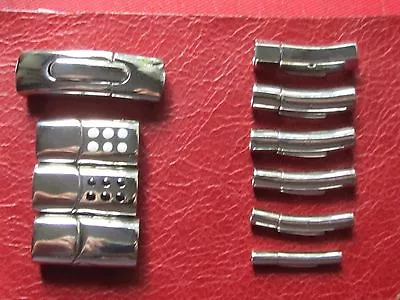 £1.91 • Buy 316L Stainless Steel Clasps For Leather & Cords Locking & Magnetic 6 Mm To 2 Mm