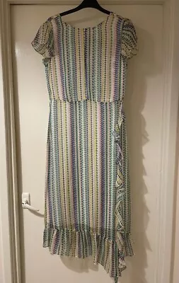 £40 • Buy Brora Rainbow Stripe Silk Chiffon Dress UK10