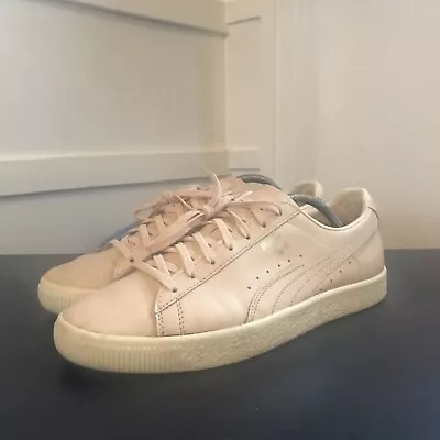 £19.99 • Buy Puma Clyde ‘natural’ Size 10.5 Mens Trainers Leather Suede Basket States 