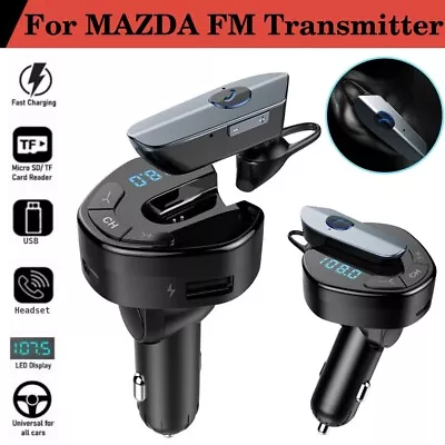 For MAZDA Bluetooth Car Wireless FM Transmitter Adapter MP3 Player USB Charger • $8.54