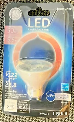 New GE LED GU10 Indoor FloodLight 50W Bright White 5.5W/50W Dimmable 120VAC 380L • $5.59