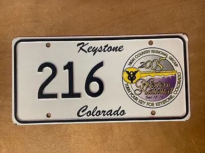 2005 Keystone Colorado License Plate V8 High Country Regional Group # 216  • $18.74