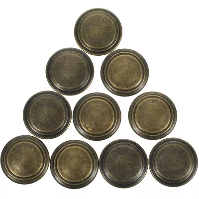  12 Pcs Office Dresser Knob Round Drawer Pulls Vintage Handles Brass • $12.86