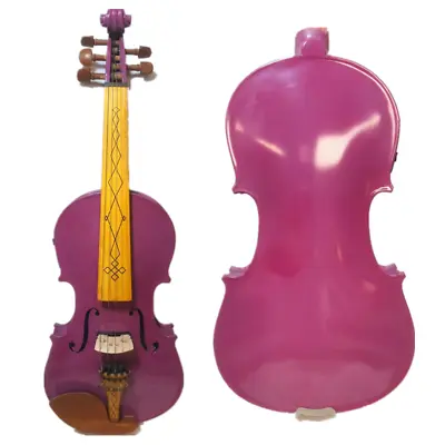 5 String ViolinPurple 4/4 Electric/Acoustic Violin Free Casebow Maple Wood • $179