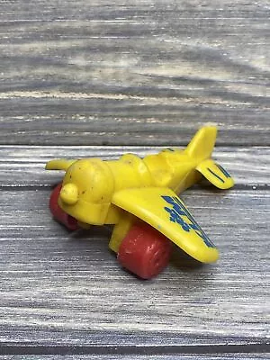 Vtg KLM Yellow Plane Toy 3.5” St Leon VikingPlast • $14.99