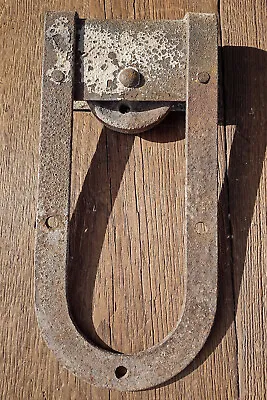 Antique Horseshoe Barn Door Roller Wrought Iron • $15