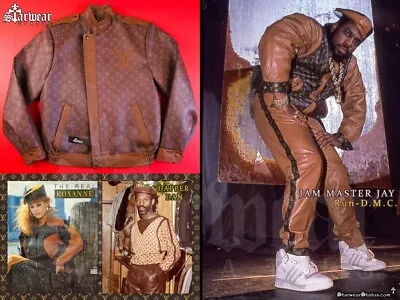 HOLY GRAIL Dapper Dan LV Leather Monogram Jacket | RUN DMC Jam Master Jay Owned! • $12500