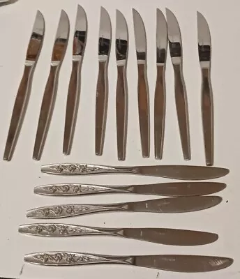 Vintage Silverware Ecko Eterna Silverware Knife Lot • $15.99