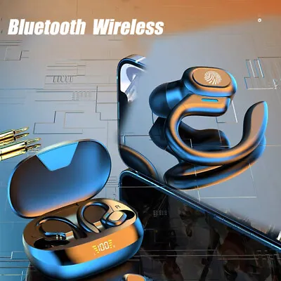 Bluetooth 5.0 Headset TWS Wireless Earphones Earbuds Stereo Headphones Ear Hook • $15.95