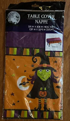 New VINYL PARTY TABLECLOTH  Rectangle 54X 108  Witch Halloween • £6.76