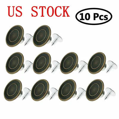 10Pcs Metal Buttons Suspender Replacement Instant Clothes Jeans Pants WithNails • $6.63