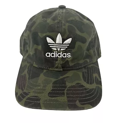 Adidas Baseball Cap Camouflage Green Womens One Size Strap Back Camo Sporty Hat • £24.09