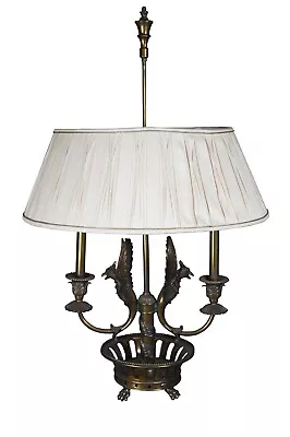 Maitland Smith French Empire Figural Phoenix Bouillotte Candlestick Table Lamp • $1275