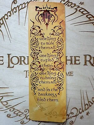 Antioch ONE RING LASER CUT BOOKMARK Lord Of The Rings LOTR Two Towers (2003) • £12.52