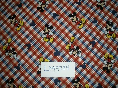 Mickey Mouse Disney Plaid 2020 Cotton Fabric  • $11.97