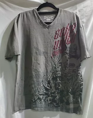 Marc Ecko Unltd Shirt Mens X Large Y2K Tattoo Style Rhinos Skulls MMA Vintage • $28.88