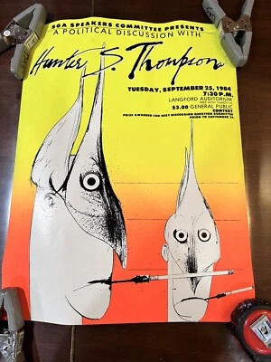 $100 • Buy Vintage Hunter S Thompson Poster