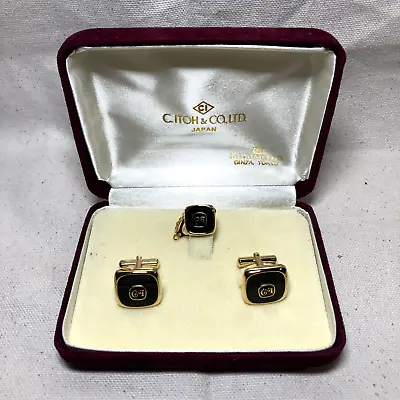 Vintage C. Itoh & Co Special Cl Initial Mikimoto Cufflinks With Box Ginza Tokyo • $120