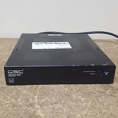 QSC SPA2-60 2-Channel Power Amplifier Lo-2 Hi-2 W/Power Cord  -Powers On- USED • $66.50