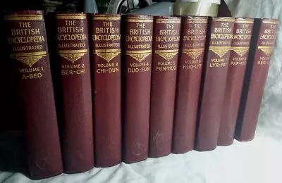 The British Encyclopedia Illustrated: 1-9 (Out Of 12) Vols 1933 • £5