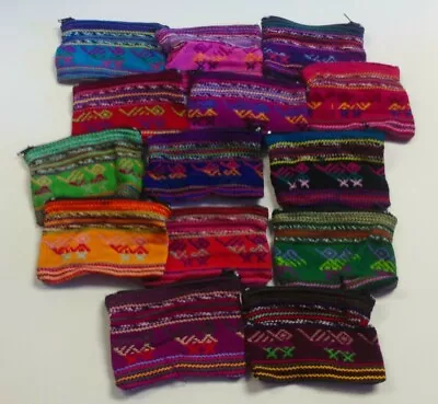 Handmade Woven Coin Change Purse Bag Pouch Purse Made In Guatemala Mayan Small • $4.49