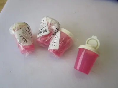 4 New Pink Tupperware Salt Pepper Spice Shaker 2 Oz  Midget Mini 4 Per Order • $20