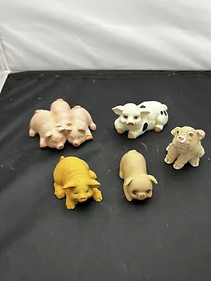 Lot Of 5 Vintage Ceramic Pig Figurines • $14.99