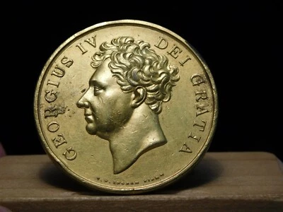 £124.74 • Buy George IV Gold Gilded Medal Of Birth And Death Dates From Great Britain