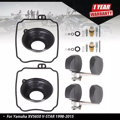 $13.95 • Buy For Yamaha XVS650 V-STAR 1998-2015 2 Set Carburetor Repair Kit Rebuild Float