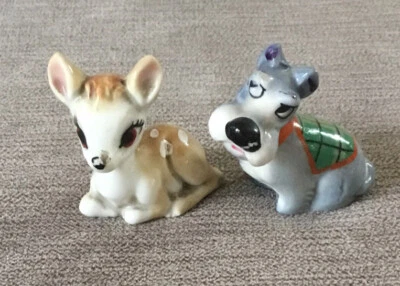 £12.95 • Buy Vintage Disney Wade Whimsies 2 Animals Lady & The Tramp Jock Dog Bambi Deer Fawn