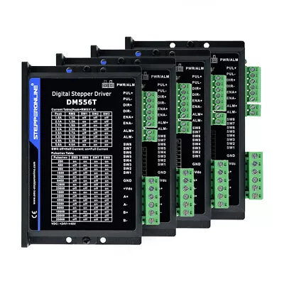 STEPPERONLINE 4 Axis Stepper Motor Nema 23/24 Driver DM556T 1.8-5.6A 20-50VDC • $119