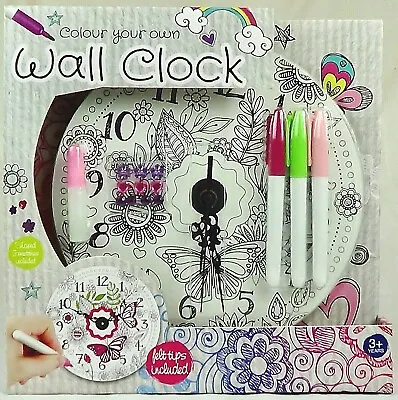 £10.45 • Buy Colour Your Own Wall Clock, Childrens Kids Crafts Creative Activity Toys Present