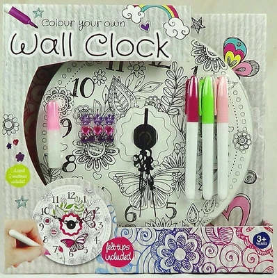 £10.45 • Buy Colour Your Own Wall Clock, Childrens Kids Crafts Creative Activity Toys Present