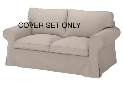 NEW Ikea EKTORP Replacement Cover For 2-seat Sofa Totebo Light Beige 404.852.36 • £107.99