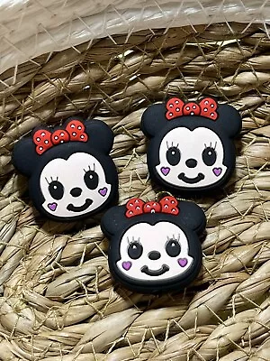 Silicone Focal Beads DIY Beadable Pens Minnie Mouse Head 3 Pieces  • $6