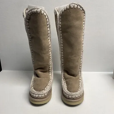 Mou Boots Tall Shearling Worn Once W Socks! Size 35 • $375