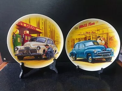  1953 THE FJ  And  1948 THE FX  HOLDEN COLLECTORS PLATES AND STANDS • $50