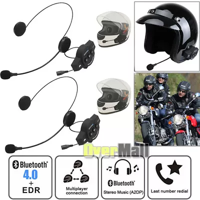 2x Motorcycle Helmet Headset Wireless Bluetooth Headphone Speaker Hands-Free USA • $54.99