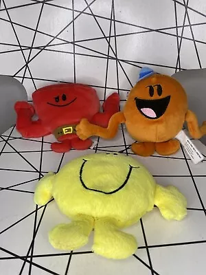 Mr Men Beanie Plush Bundle Soft Toys X 3 Mr Strong Mr Tickle Mr Happy  • £10.99