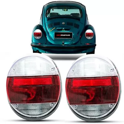 REAR TAIL LIGHT ASSEMBLY SET PAIR VOLKSWAGEN T1 VW BUG SUPER BEETLE 73-79 Clear • $99.99