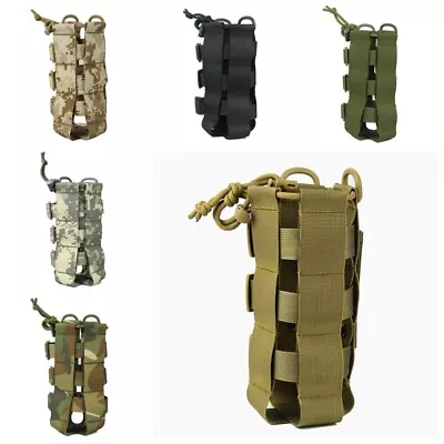 Outdoor Tactical Water Bottle Holder Kettle Bag Waterproof Molle Pouch 0.5-2.5L • $16.99